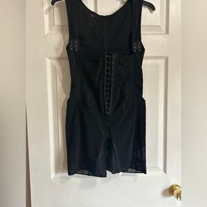 Black Sculpting Shapewear Bodysuit with Front Hook Closure